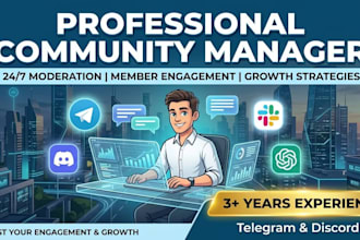 be your virtual assistant for social media and community management