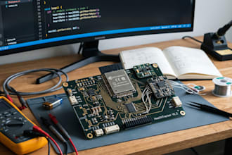 develop esp32 wearable health monitoring pcb with sensors and embedded firmware