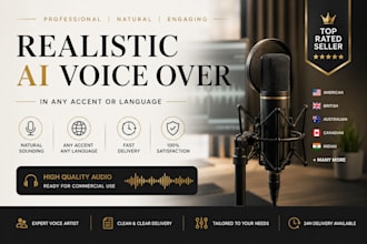 create a realistic british or american ai voice over