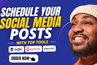 schedule social media post via buffer hootsuite manage social medial account