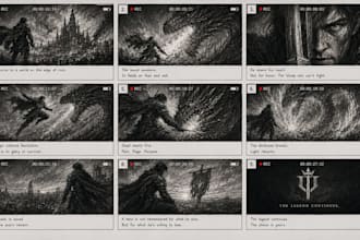 create game cinematic storyboards and cutscene visual development
