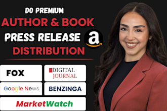 do press release distribution for book launch, book promotion to premium news