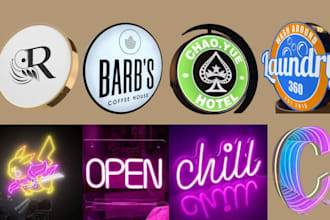 design custom 3d lightbox, keychain and logo for 3d printing