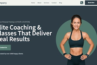 design a wix website for personal fitness trainers and pilates studios