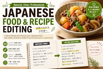 make your japanese food and recipe content natural