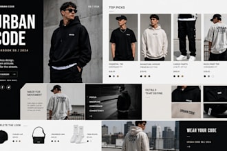 design a modern fashion lookbook photo, stylish street wear clothing catalogue,
