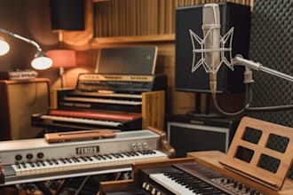 record authentic live vintage keyboard and organ tracks for your song