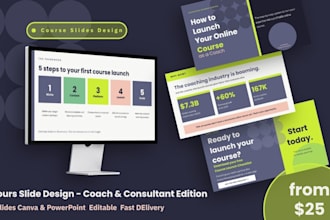design course slides for coaches and consultants in canva