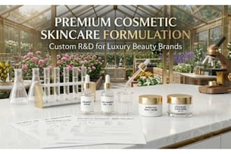 create custom natural, vegan  organic beauty product formulations