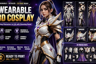 create custom 3d wearable anime cosplay armor and props