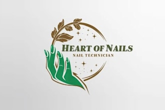 design custom nail technician brand logo