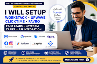 workstack upwave clicktime favro fb and ig leads jotform zapier api integration