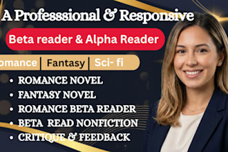 beta read your novel and give detailed reader feedback