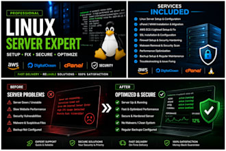 fix linux server, cpanel, AWS, digitalocean issues