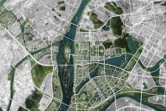 create web gis map, arcgis qgis geospatial visualization, cartography 3d terrain
