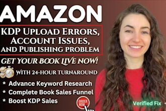 fix KDP upload errors, account issues, and publishing problem