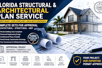 provide florida structural sets design architect sets plan construction drawings
