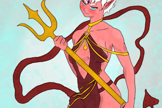 draw custom anime or fantasy character