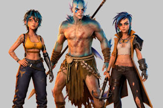 stylized 3d game character model avatar character cartoon unity unreal engine