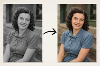 trasformo la tua foto in bianco e nero in una foto a colori