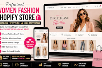 do women fashion shopify store, women clothing store, shopify store development