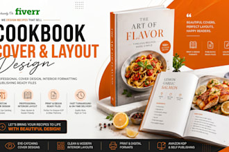 do cookbook or recipe book cover and interior or layout design and formatting