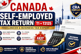file your canada self employed freelancer tax return t1  t2125 business income