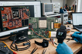 design wearable health device pcb, esp32 firmware, sensors integration