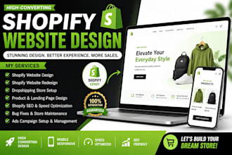 design and redesign shopify website, shopify store audit and maintenance