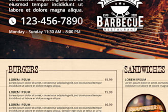 do food menu design, restaurant menu design, food flyer