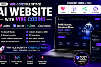 vibe code full stack ai website with vibe coding  lovable ai chatbot base44 n8n