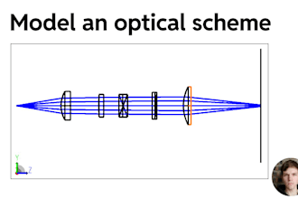 model an optical scheme of lenses using opticstudio