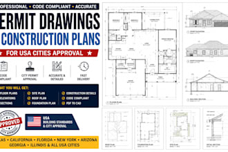 create permit drawings for florida texas california construction plans