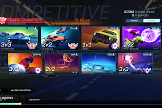 coach you in rocket league 1v1, 2v2, and 3v3 to rank up fast