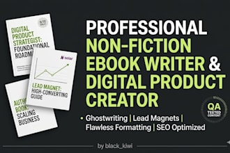be your expert ebook writer and digital product creator
