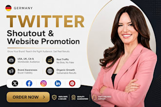 shoutout promote website share link to 90m german twitter yt ig tiktok audience