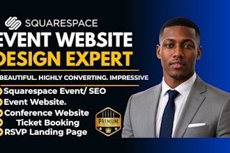 build a premium wedding or event website, squarespace website