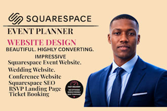 build a premium wedding or event website, squarespace website