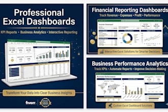 create professional excel dashboards and KPI reports