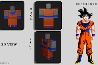 create 3d anime outfits for you