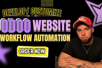 develop or customize  odoo website for workflow automation funnel setup