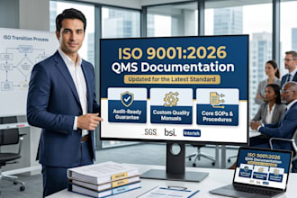 write your iso 9001 2026 quality manual and qms documentation