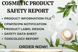 do safety data sheet and stability report for cosmetics in eu uk