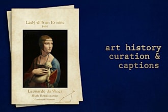 write expert art history captions for web and digital curation