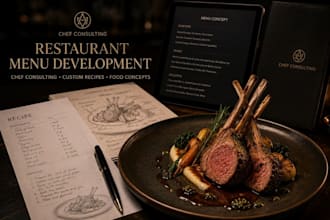 create professional restaurant recipes and chef consultation