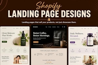 design shopify landing page for product using pagefly and gempage that converts