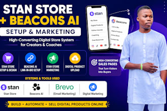do stan store setup, beacons ai setup, stan store marketing