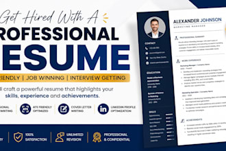 write a professional ats friendly resume and CV