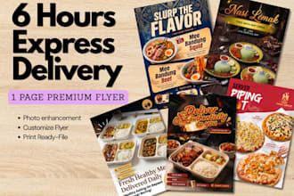 create a professional, appetizing promo flyer designed to grab attention instant