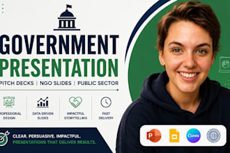 government powerpoint presentation, public sector pitch deck, ngo slides
